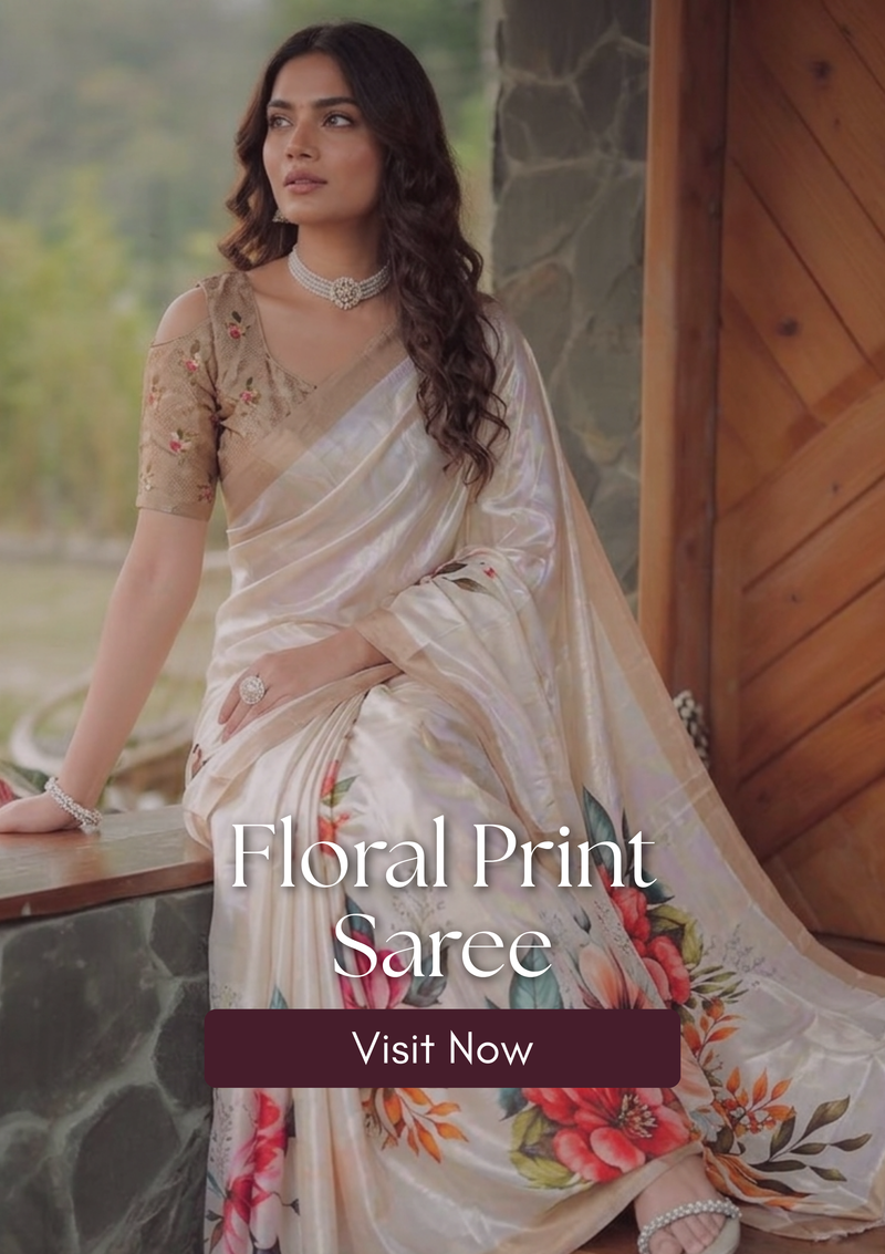 Floral Print Saree