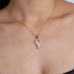 Infinity Gold Diamond Pendant Necklace