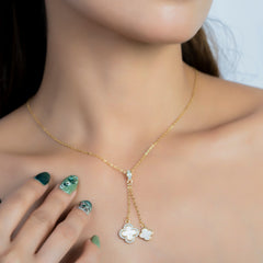 Clover Charm Gold Necklace