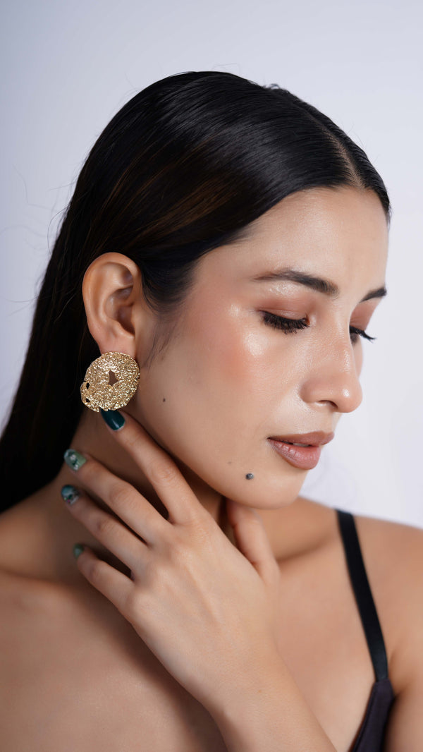 Rough-Finish Earrings