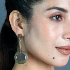 Circular Contrast Earrings