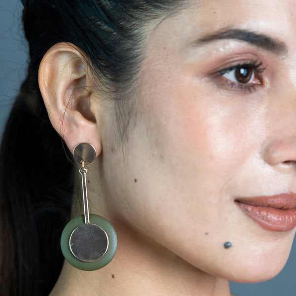 Circular Contrast Earrings