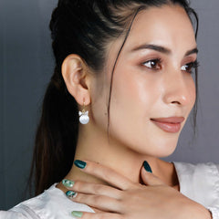 Bow and Pearl Drop Earrings