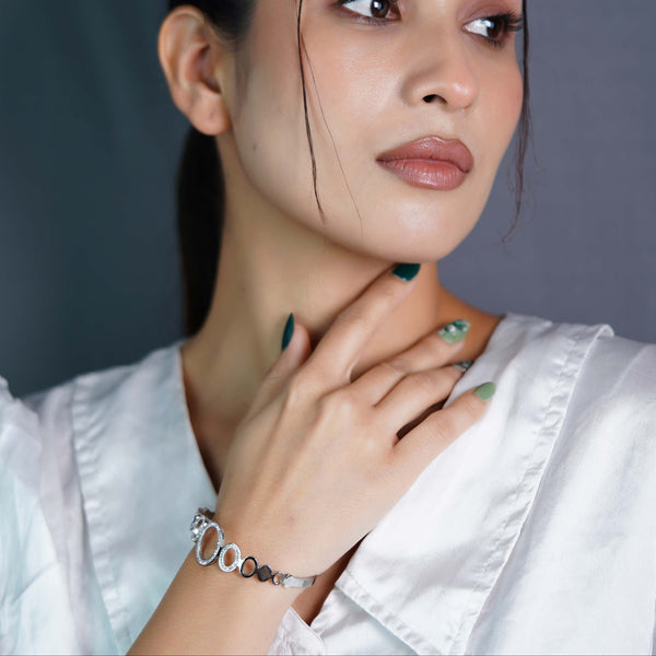 Circular Silver Bracelet
