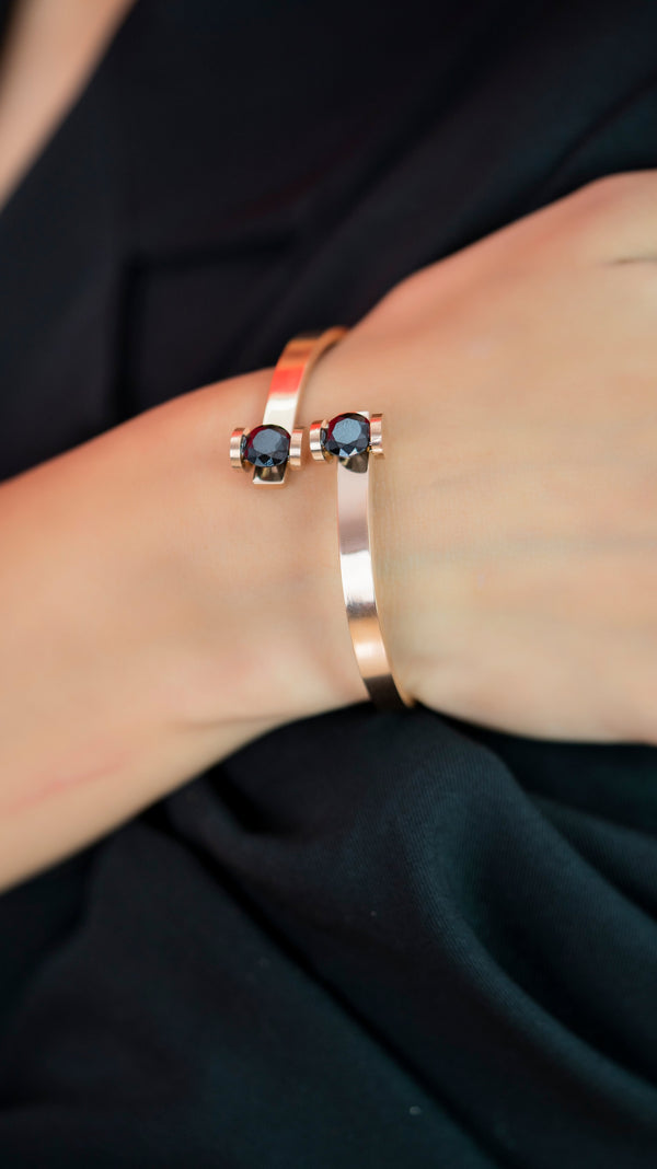 Black Diamond Rose Gold Bracelet