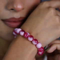 Pink Sunset Beaded Bracelet