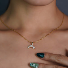 Butterfly Sparkle Gold Necklace