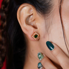 Emerald and Diamond Set Necklace and Earrings