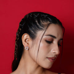 Diamond Twist Stud Earrings