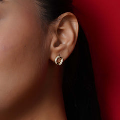 Diamond Square Stud Earrings