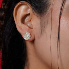 Round Diamond Stud Earrings