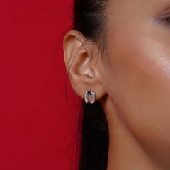 Diamond Square Stud Earrings