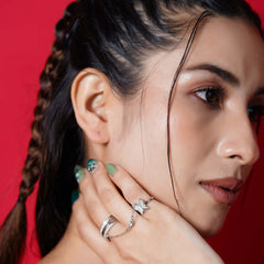 Butterfly Double Adjustable Ring