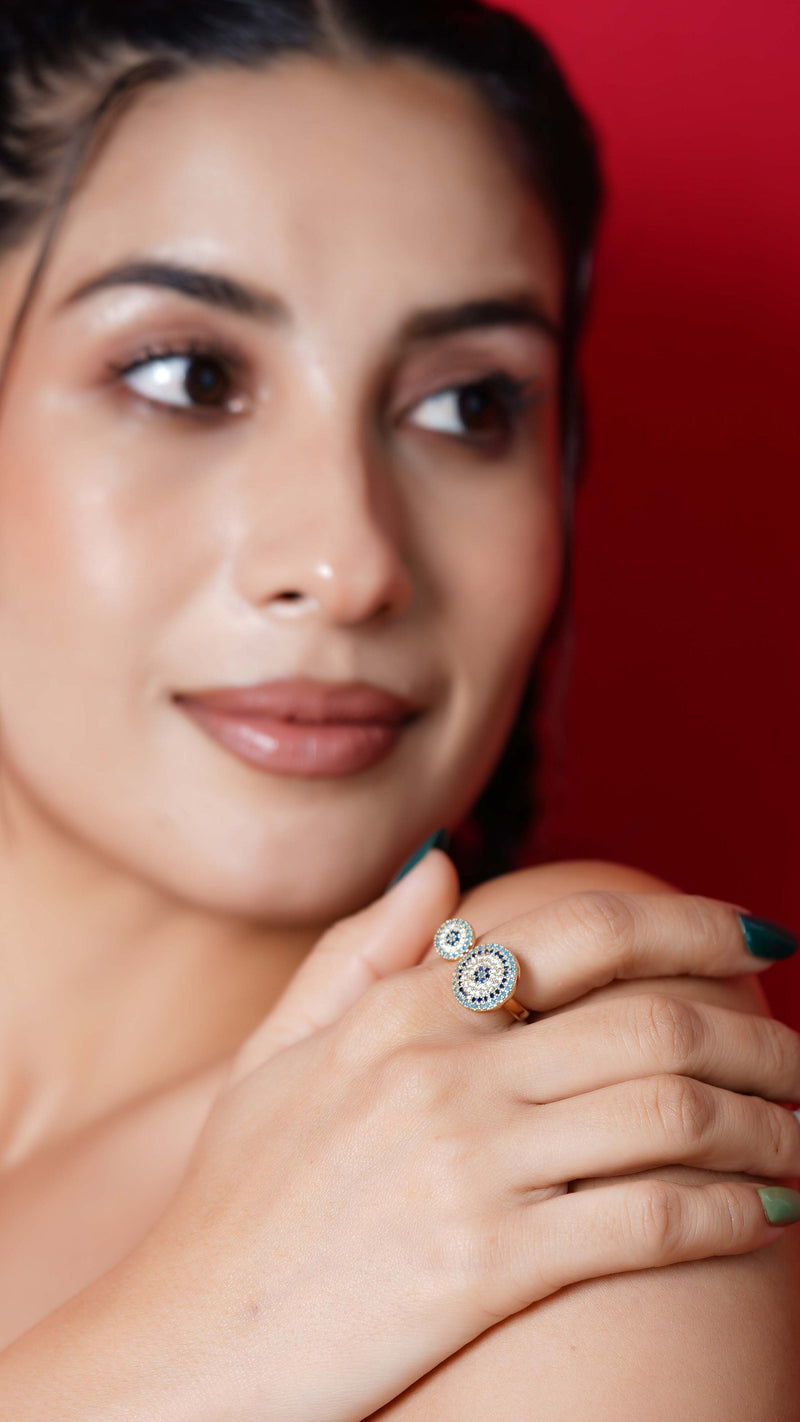 Peacock Diamond Adjustable Ring
