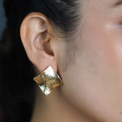 Wavy Gold Earrings