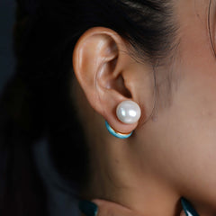Marble Pearl -2 Way Earrings