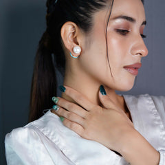 Marble Pearl -2 Way Earrings