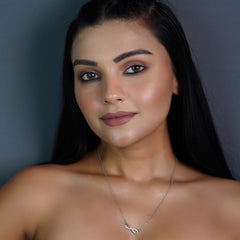 Infinity Diamond Silver Necklace