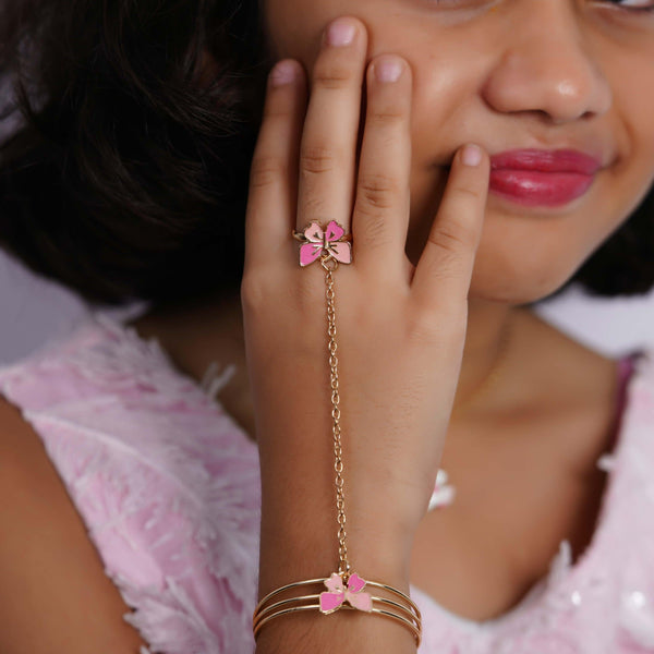 Butterfly Blossom Bracelet With Ring