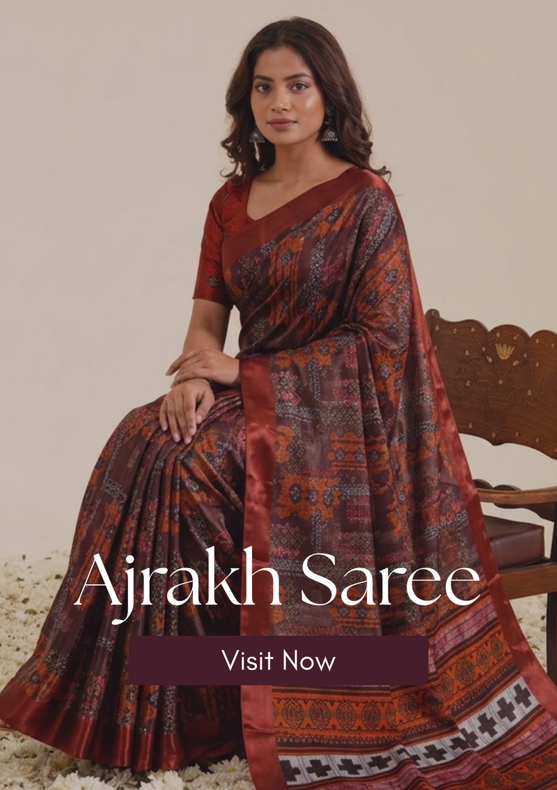 Ajrakh Saree