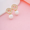 Pearl and Diamond Stud Earrings