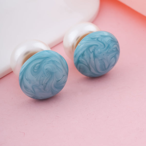 Marble Pearl -2 Way Earrings