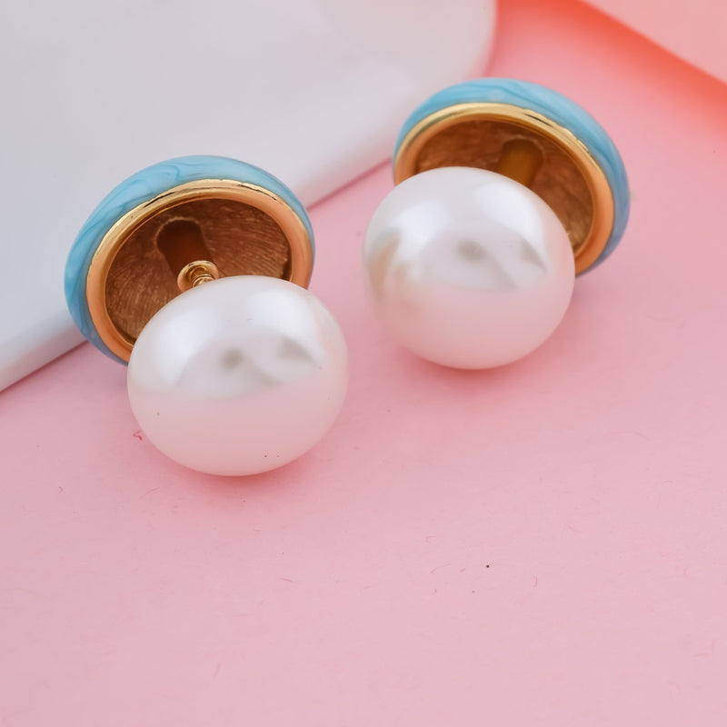 Marble Pearl -2 Way Earrings