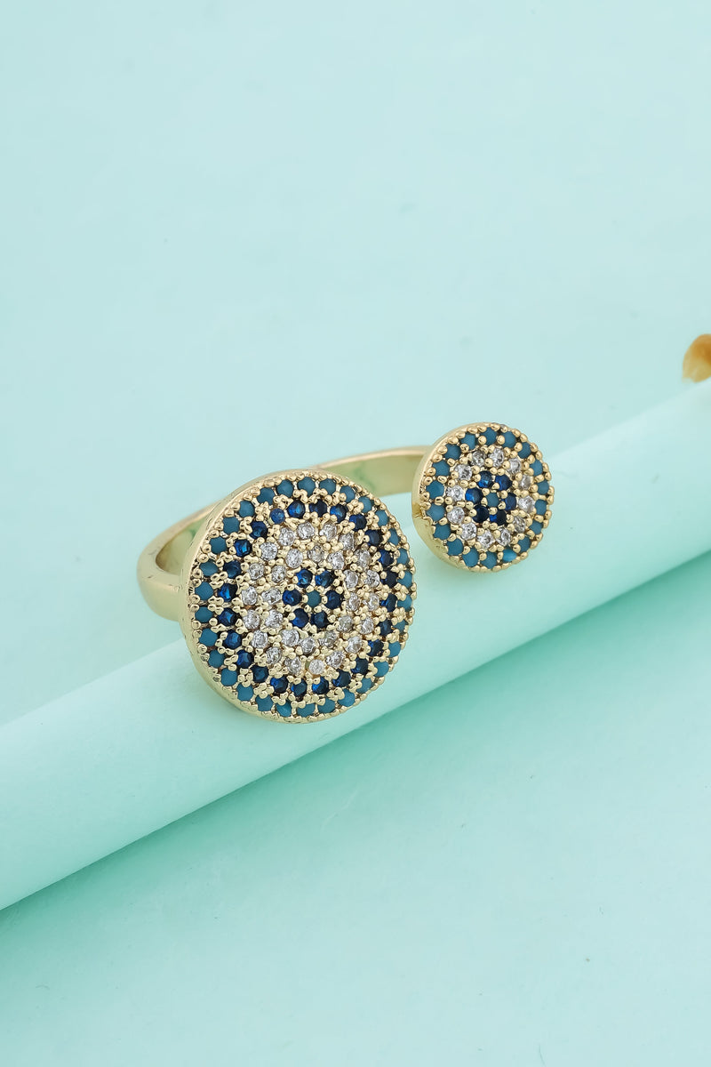 Peacock Diamond Adjustable Ring