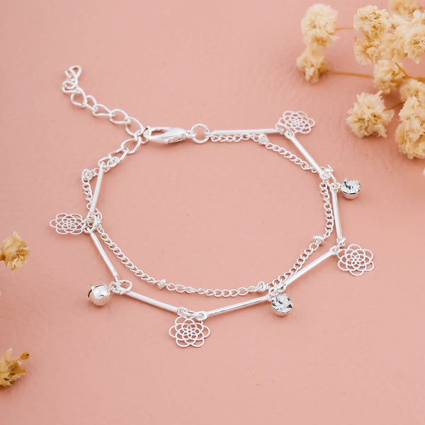 Silver Flower Bracelet