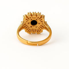 Midnight Sunburst Adjustable Ring