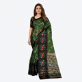 Emerald Bloom Chiffon Silk Saree