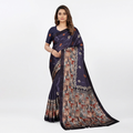 Elegant Maroon and Cream Abstract Geometric Chiffon Silk Saree