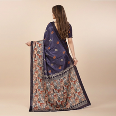  Abstract Geometric Saree