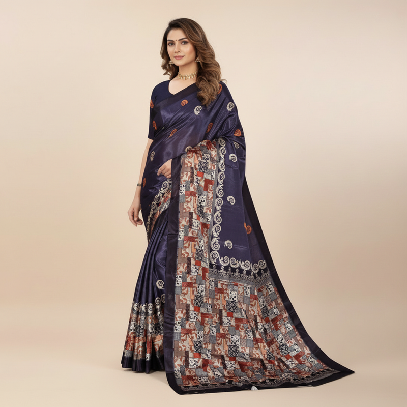 Elegant Maroon  Silk Saree