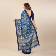 Midnight Blue Silk Saree 